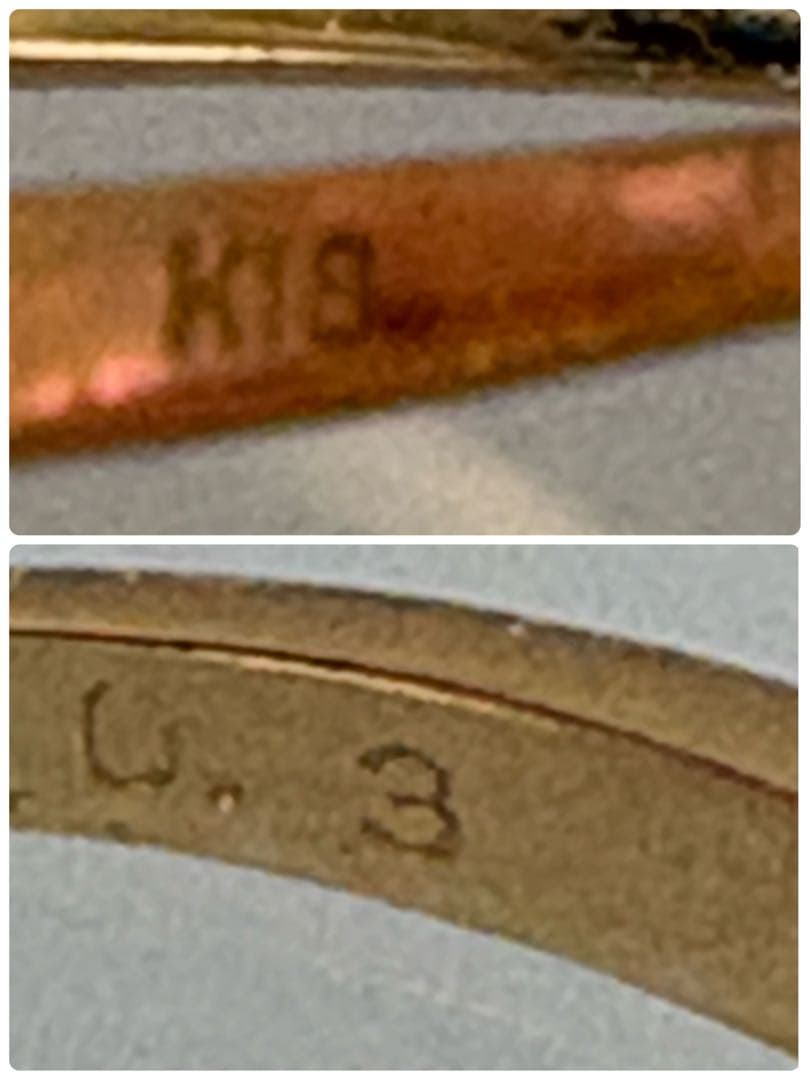 k18ゴールド✨メレダイヤ3石0.3ctリング✨新品仕上げ済み❣️