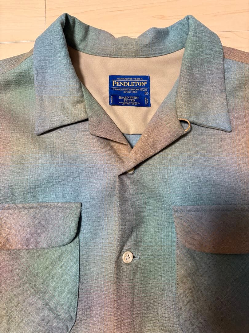Pendleton ボードシャツ オンブレ 青 緑 シャツ