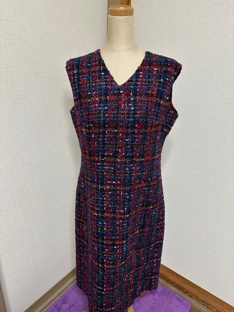 Do CLARSSE ノースリーブワンピース 赤青黒チェック 新品未使用