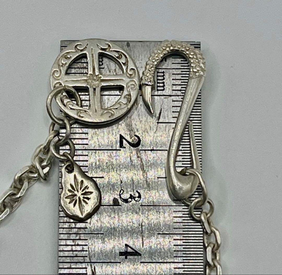 超美品サード シルバー925ホイールイーグルクロウフックチェーン 約58センチ