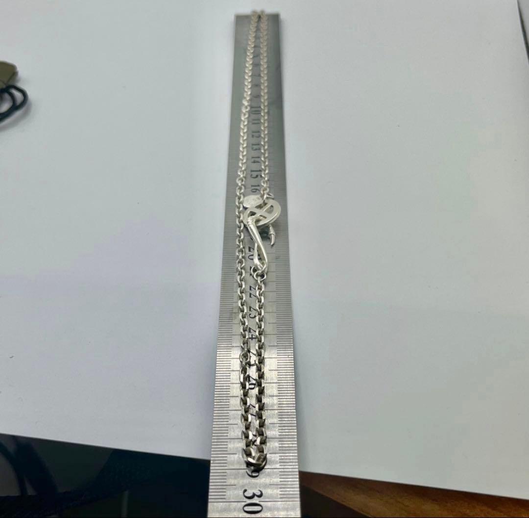 超美品サード シルバー925ホイールイーグルクロウフックチェーン 約58センチ