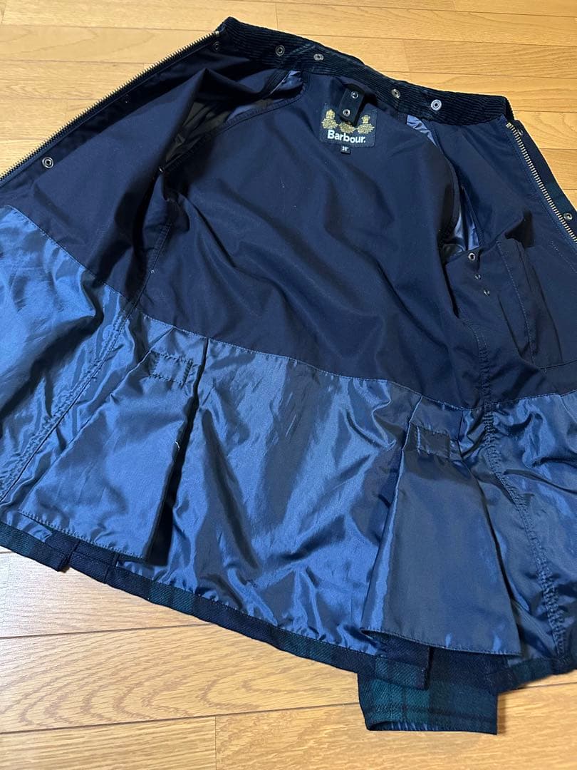 Barbour バブアー BEDALE SL ウール タータンチェック36 美品