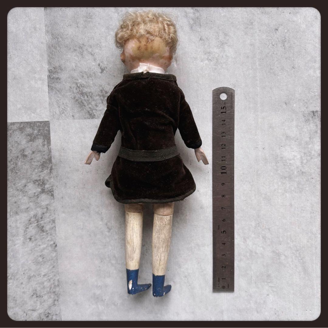 レアアンティーク　 ブロンドの男の子 ショルダーヘッドワックスドール