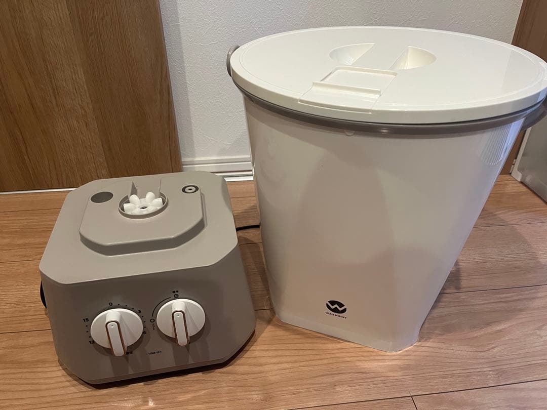 人気のウォッシュボーイ⭐︎ハンディ洗濯機 ホワイト/グレー 小型