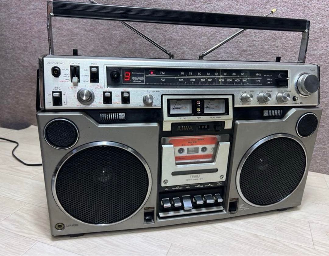 希少AIWAラジカセ CS-80 昭和レトロ ラジカセ 中古動作品 ビンテージ