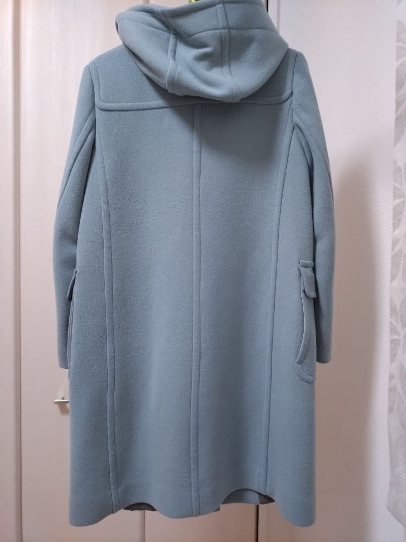 【グリーンレーベルリラクシング】 ダッフルコート くすみブルー