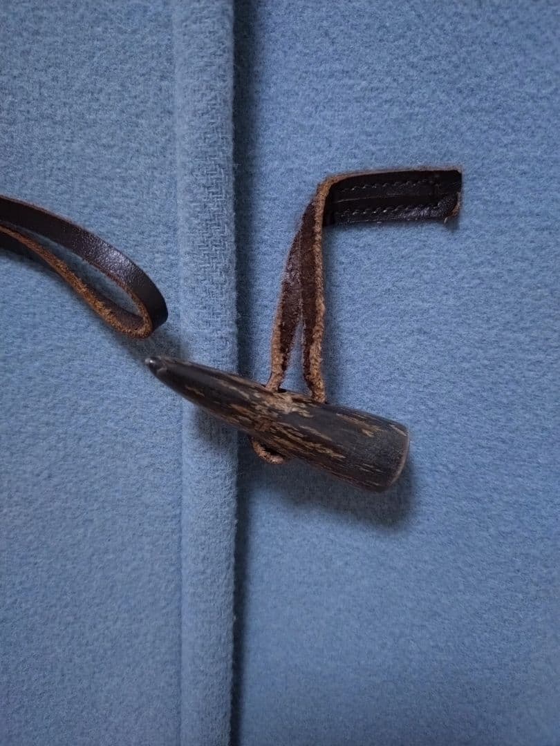 【グリーンレーベルリラクシング】 ダッフルコート くすみブルー