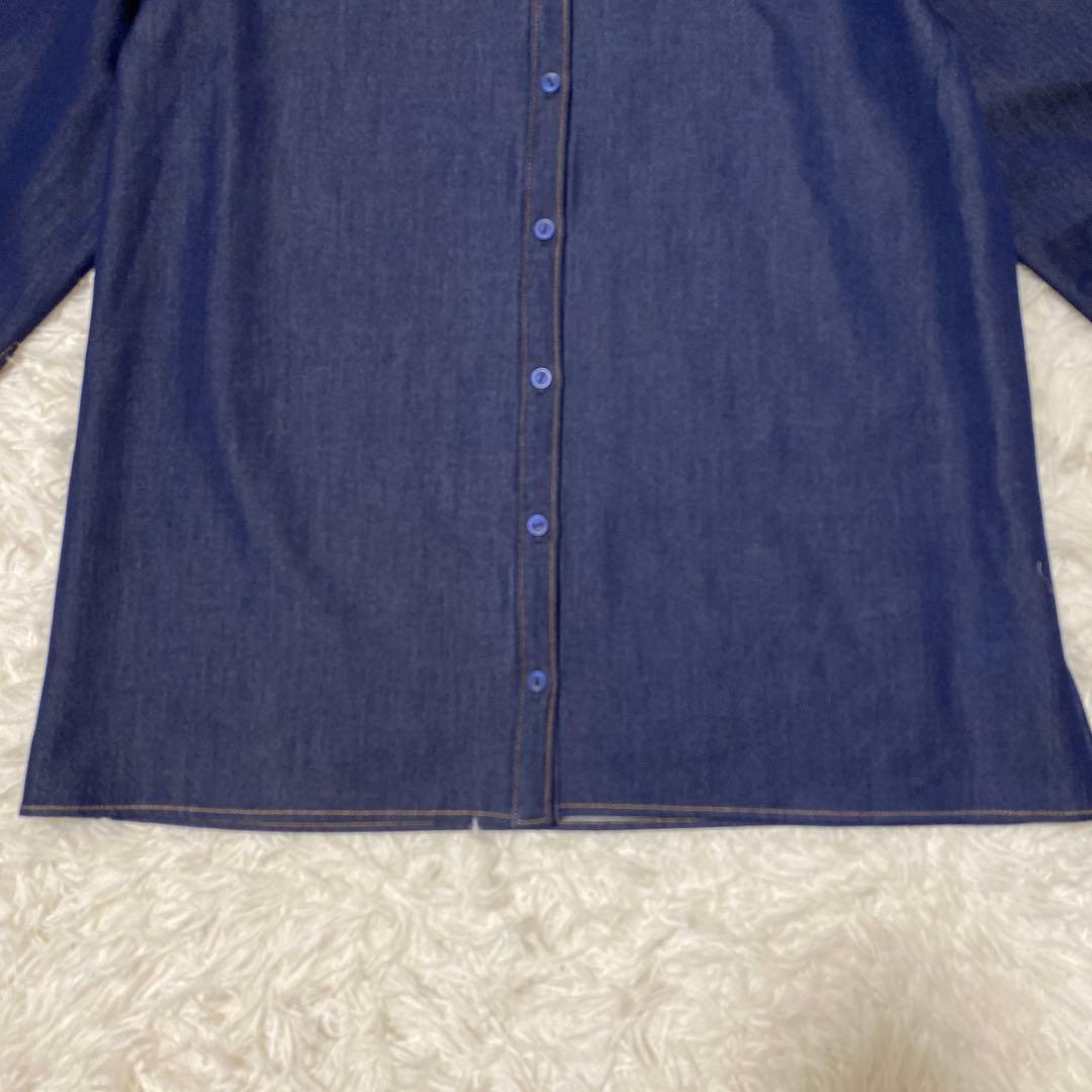 【美品】 ラグナムーン　柳橋唯コラボ　ワイドスリーブタイネック シャツ