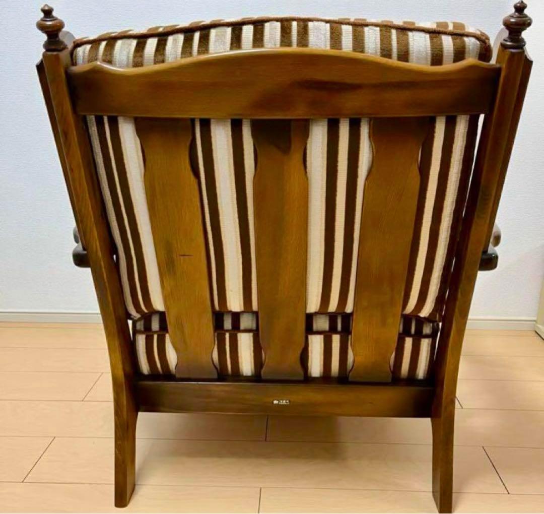 【カリモク】ヴィンテージ コロニアル 1人掛け ソファ レトロ オールドカリモク