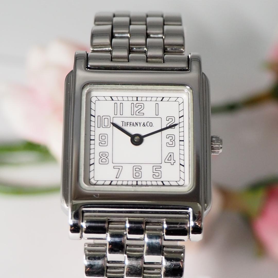 ティファニー TIFFANY&CO クラシック スクエア 腕時計 H516