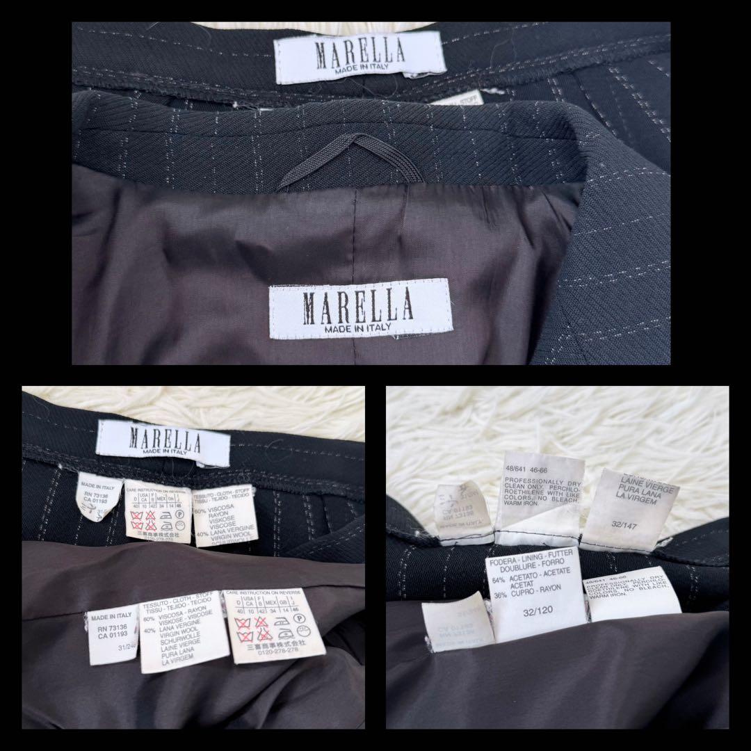 大きいサイズ✨マレーラ ストライプ セットアップスーツ 46 2XL ジャケット