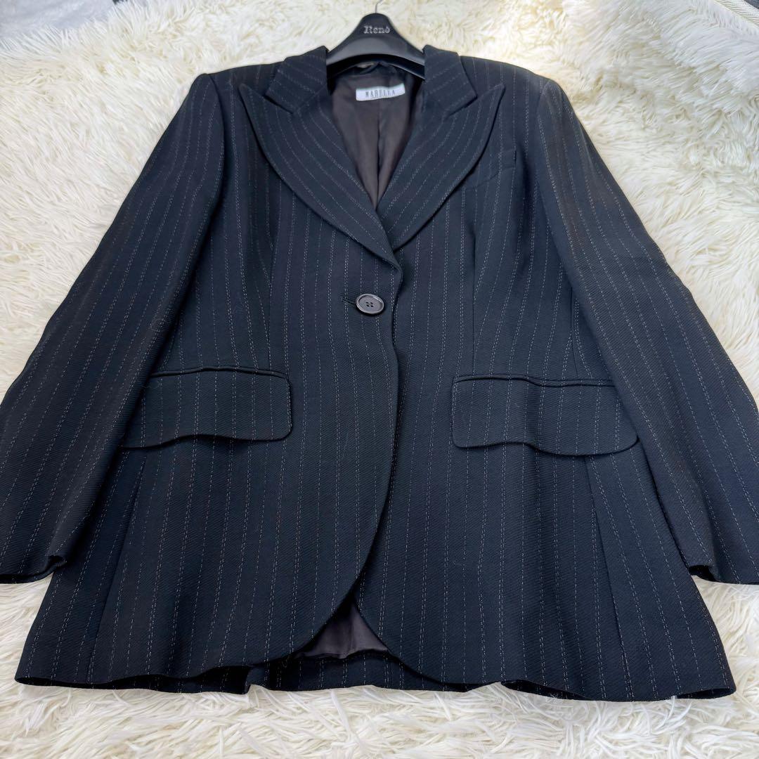 大きいサイズ✨マレーラ ストライプ セットアップスーツ 46 2XL ジャケット