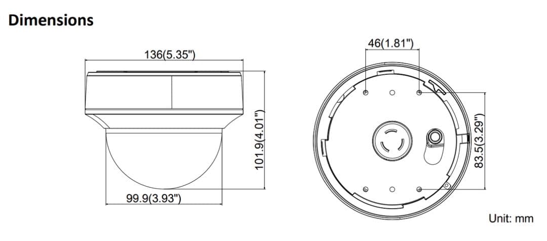 HIKVISION 2MP電動VFレンズ ワンケーブルドーム型 防犯カメラ