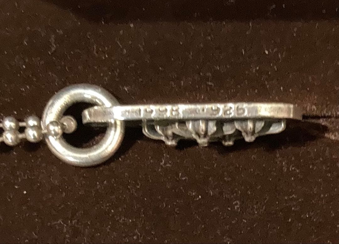 クロムハーツ レイズドドッグタグ NYC限定チャーム シルバーネックレス