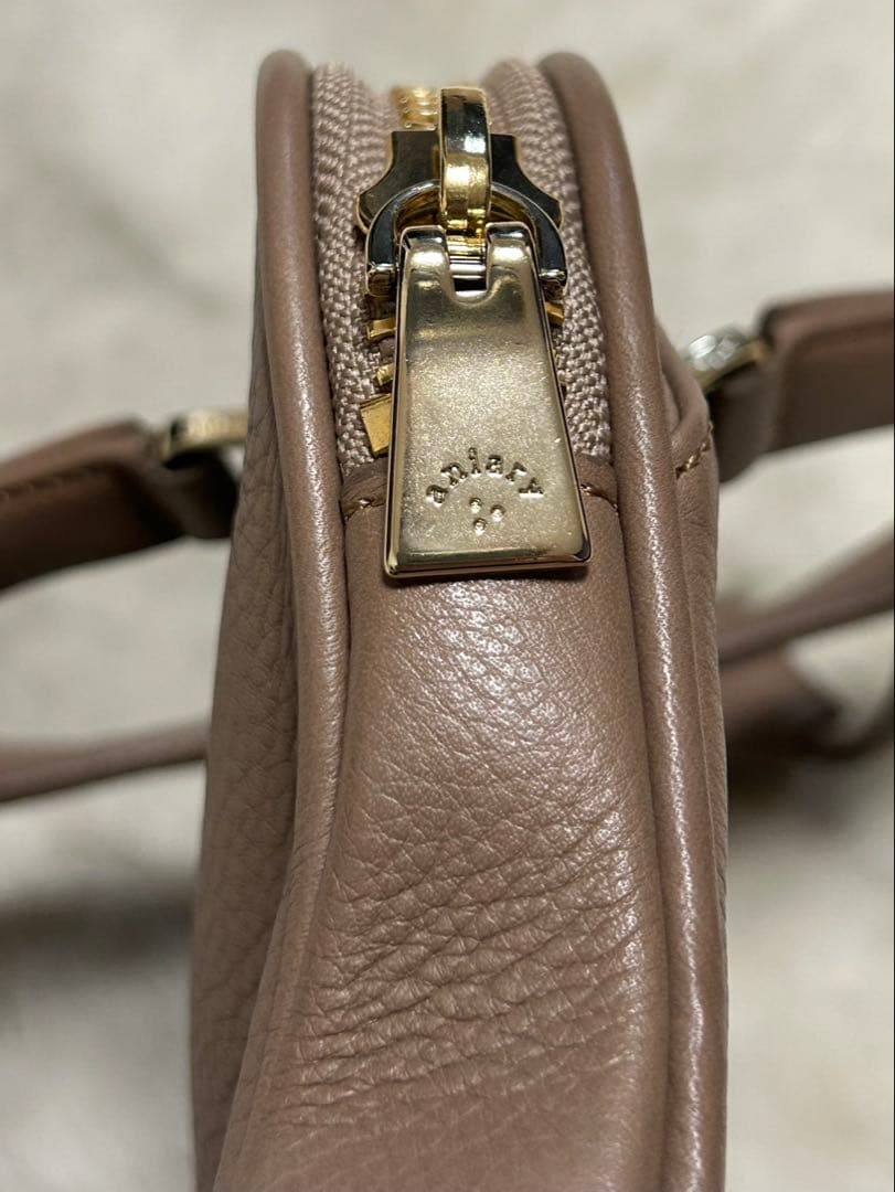 aniary/アニアリ/ミニブリーフケース/シュリンクレザー/トープ/バッグ