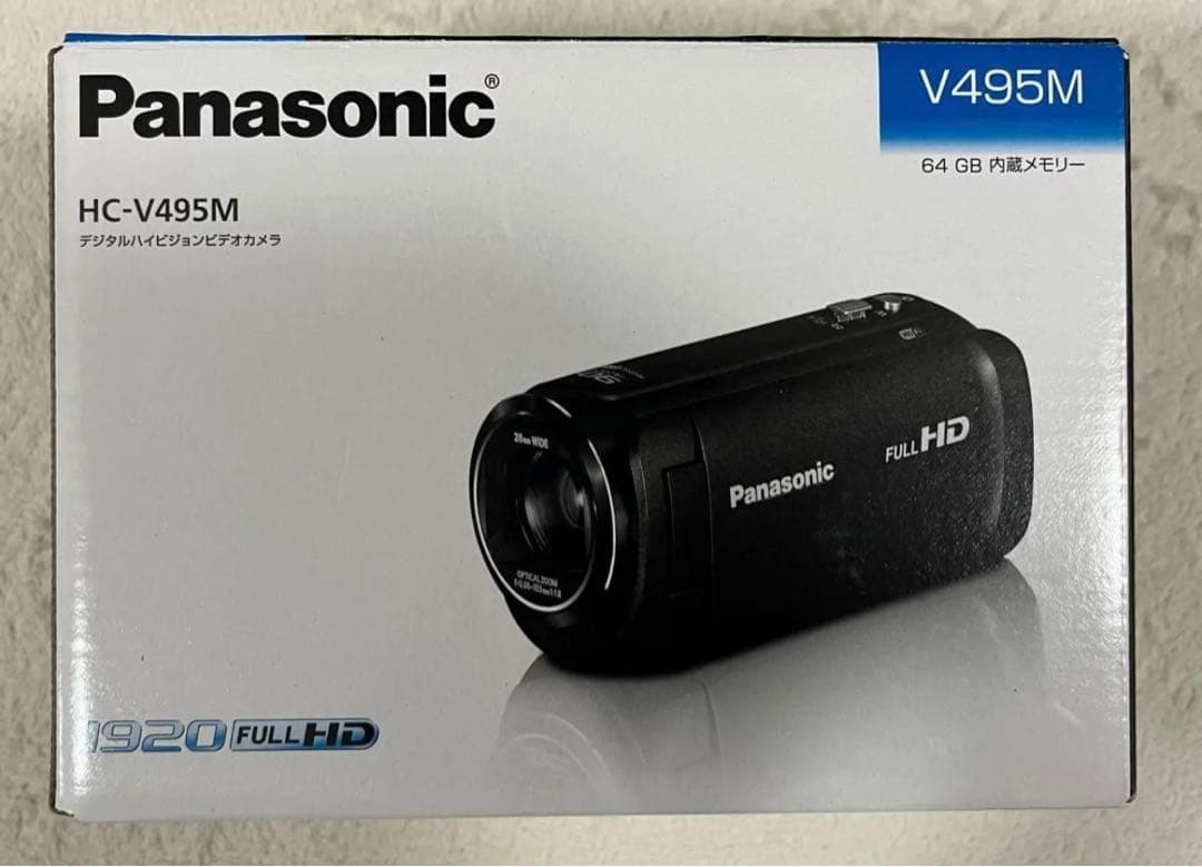 ★新品　パナソニック HC-V495M-K デジタルハイビジョンビデオカメラ