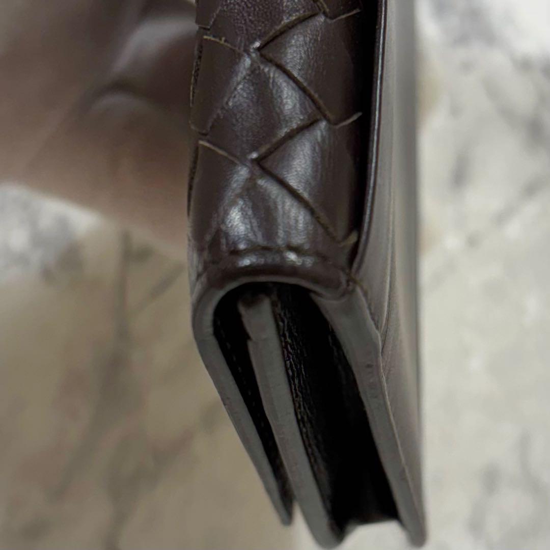 【美品】 ボッテガヴェネタ ケース イントレチャート ダークブラウン