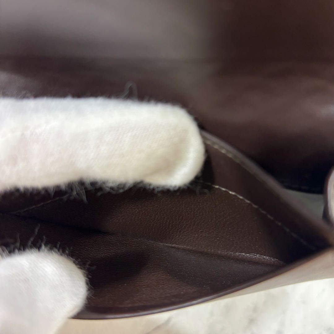 【美品】 ボッテガヴェネタ ケース イントレチャート ダークブラウン