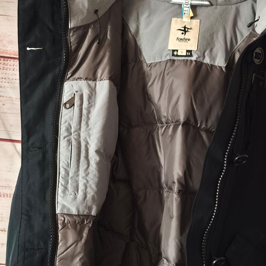 【クリーニング済】Foxfire ゴアテックス ダウンジャケット ファー付 S