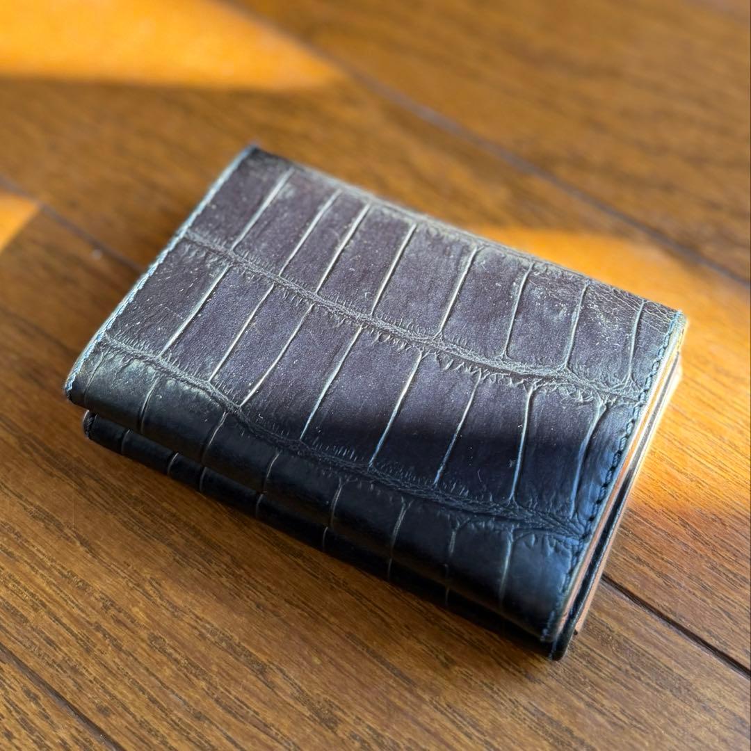 Felisi フェリージ 名刺入れ909 レザー 黒 型押し