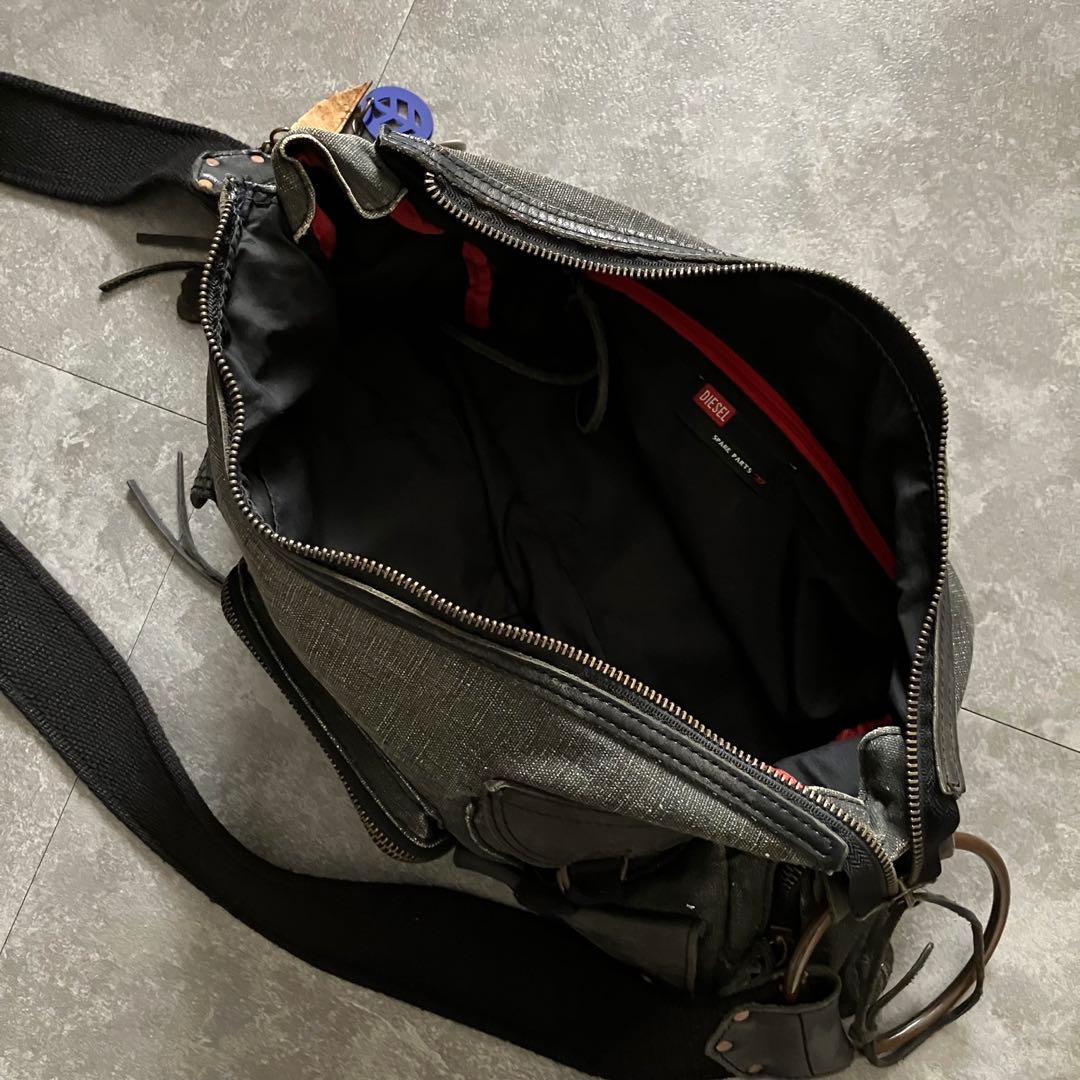 バッグ 90s00s diesel multi-pocket shoulder bag
