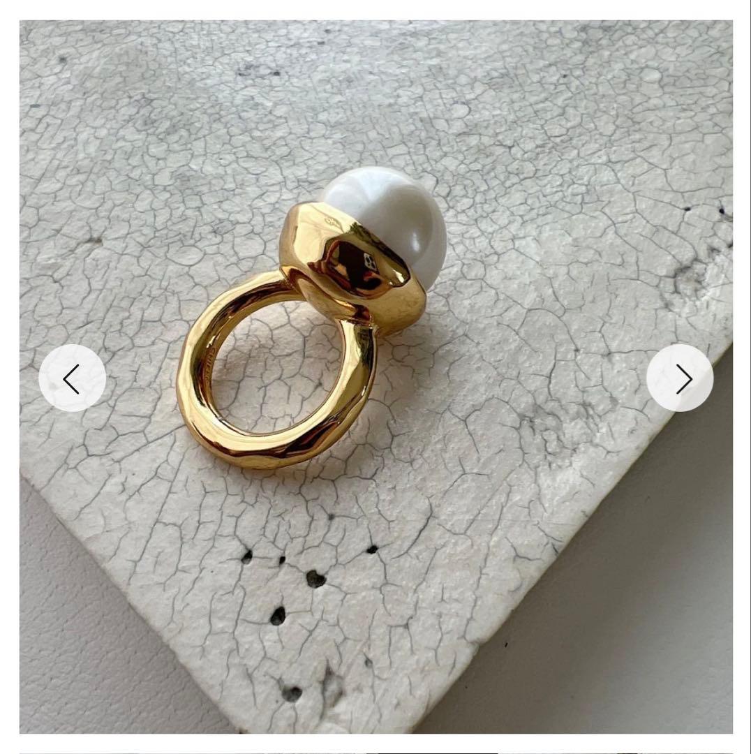 完売•美品⭐︎CHIEKO+ チエコビックパールリング　ゴールド　15号