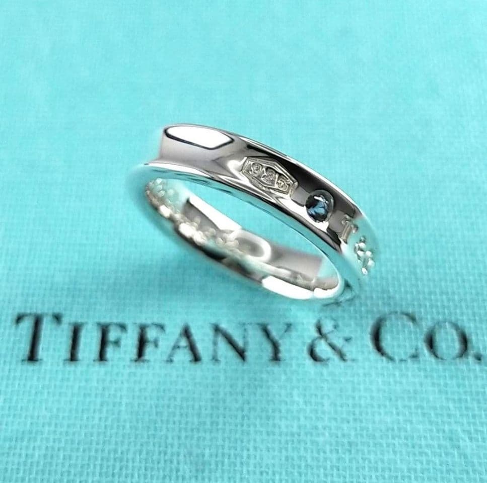 ●SALE●【ティファニー】１８３７　ナロー　サファイア　２P　リング　７号