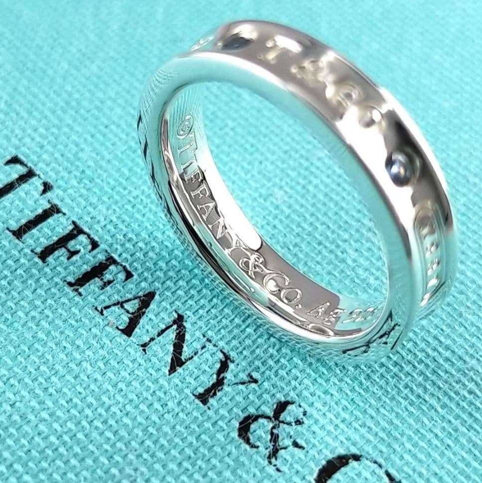 ●SALE●【ティファニー】１８３７　ナロー　サファイア　２P　リング　７号