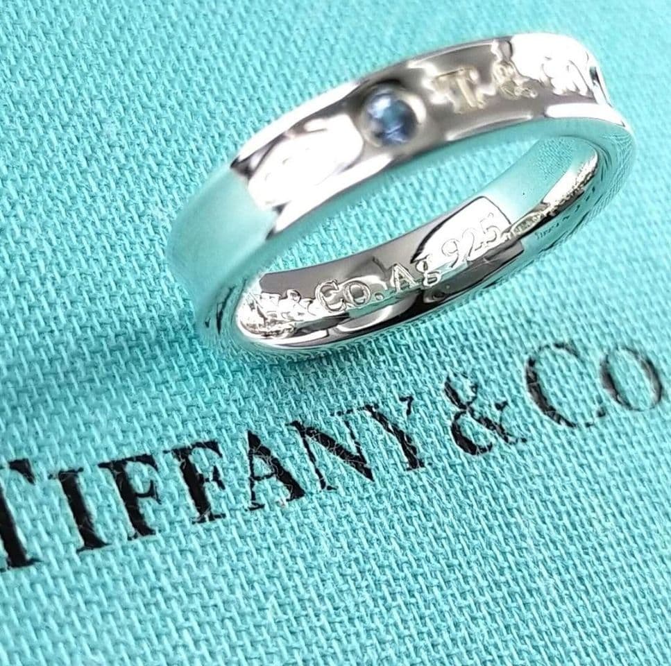 ●SALE●【ティファニー】１８３７　ナロー　サファイア　２P　リング　７号