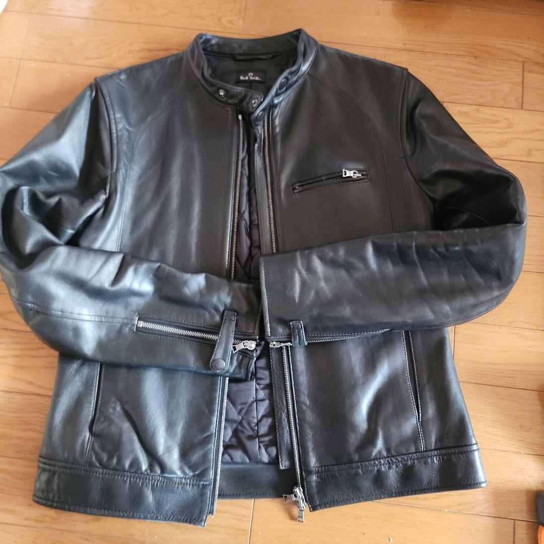 ポール・スミス　シングルライダースジャケット Mサイズ ブラック