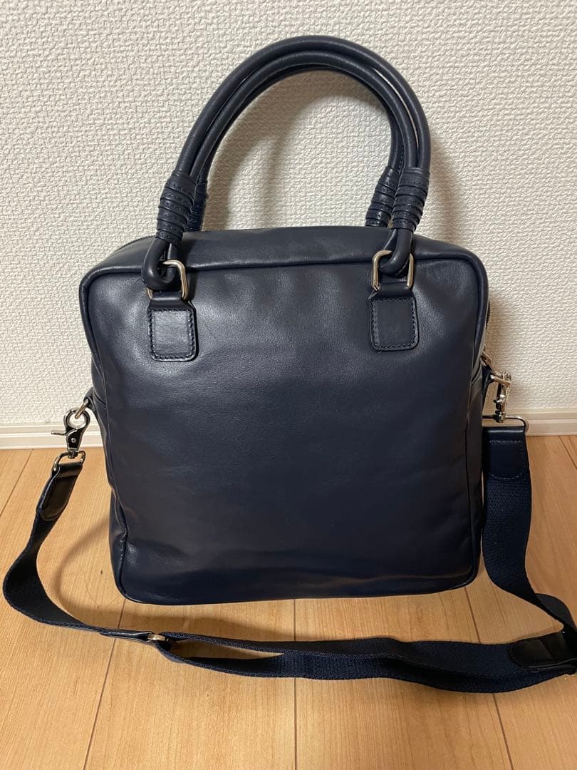muta ネイビー レザー トートバッグ