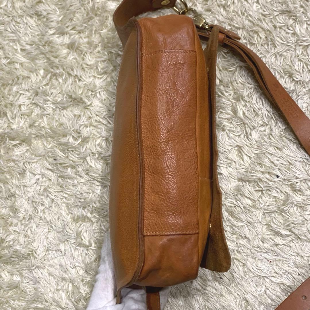 美品✨イルビゾンテ バムバック ボディバッグ レザー ブラウン