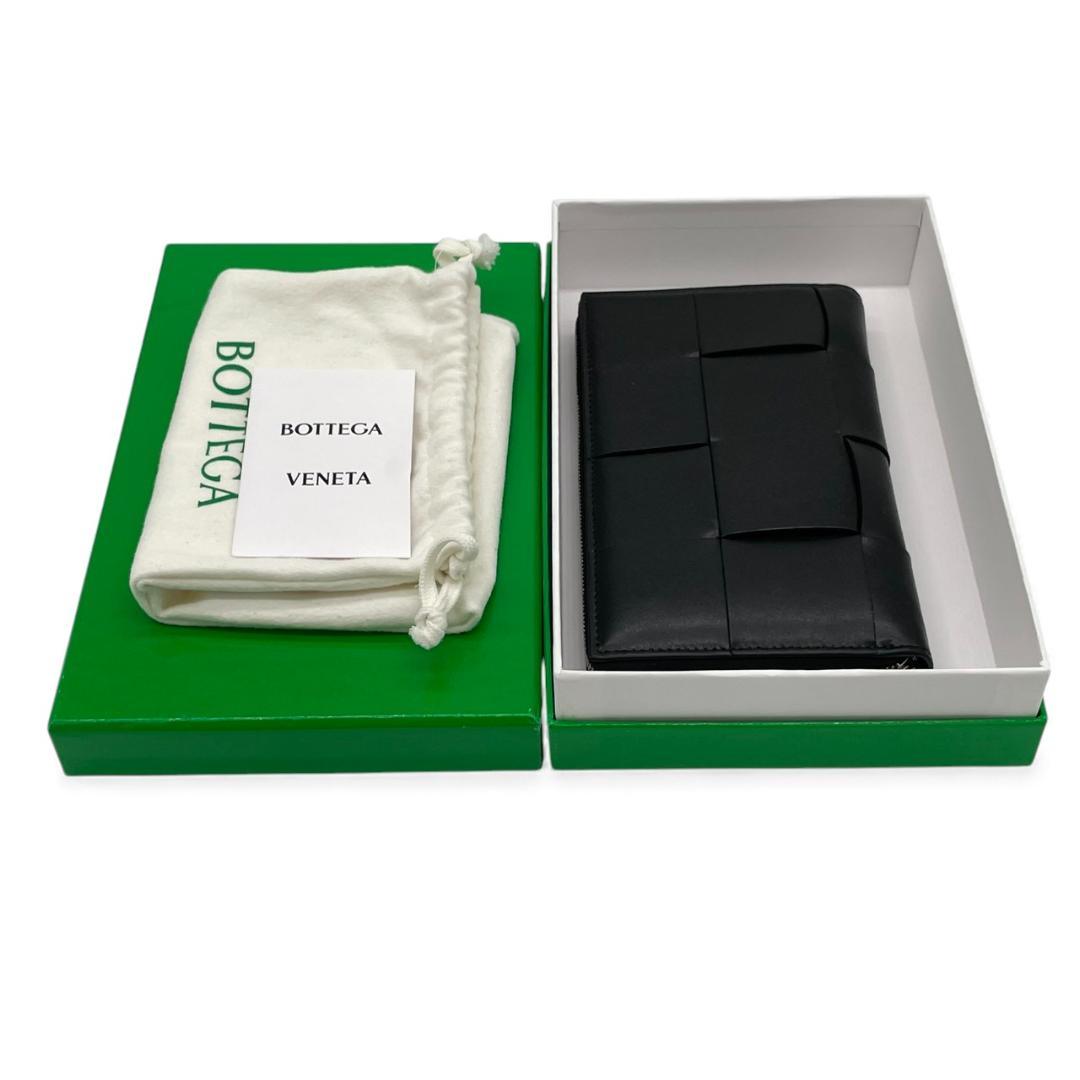 【未使用】ボッテガ マキシイントレチャート カセット ラウンドファスナー長財布