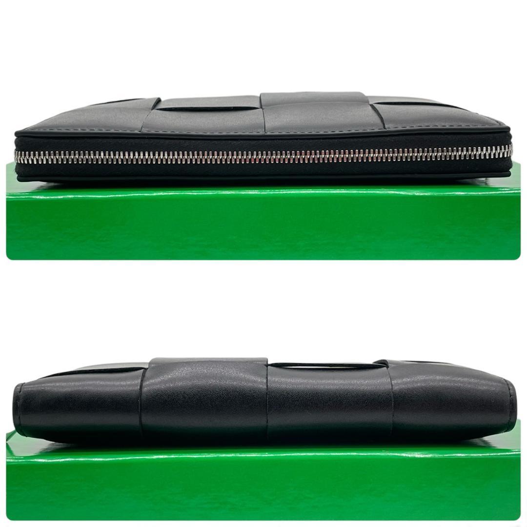 【未使用】ボッテガ マキシイントレチャート カセット ラウンドファスナー長財布