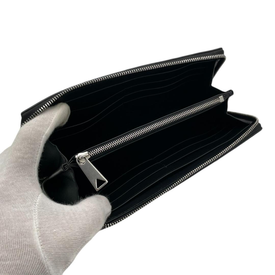 【未使用】ボッテガ マキシイントレチャート カセット ラウンドファスナー長財布