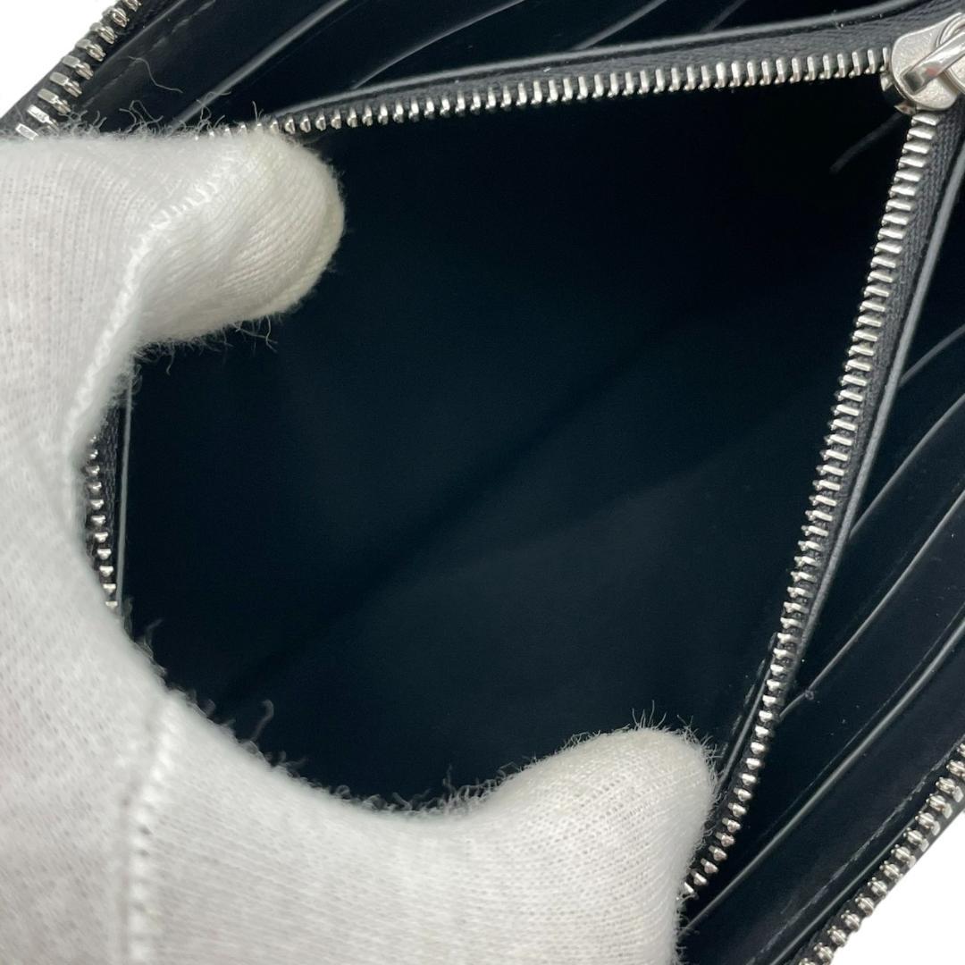 【未使用】ボッテガ マキシイントレチャート カセット ラウンドファスナー長財布