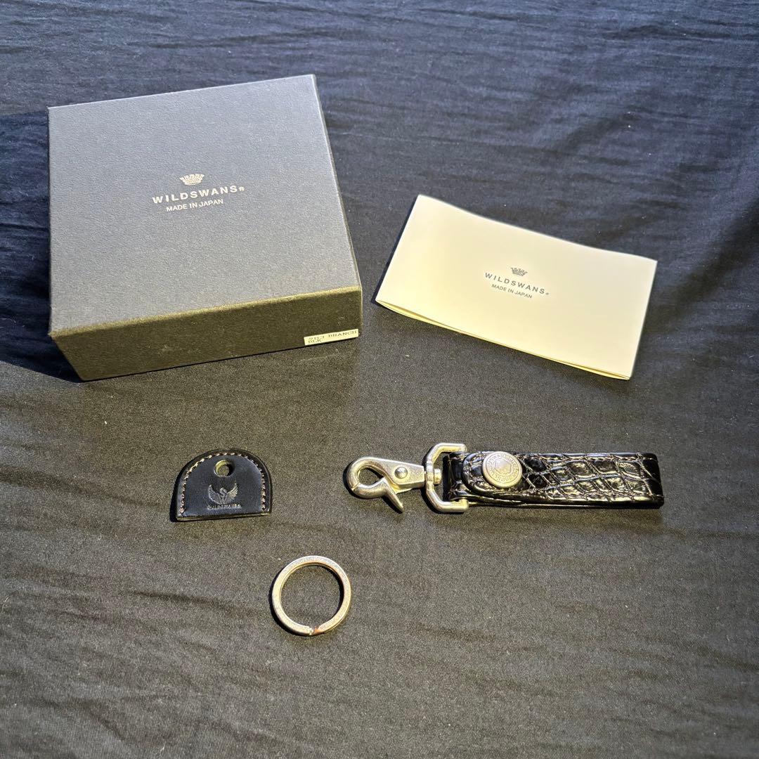 WILDSWANS キーホルダー　クロコダイル　BRANCH 黒