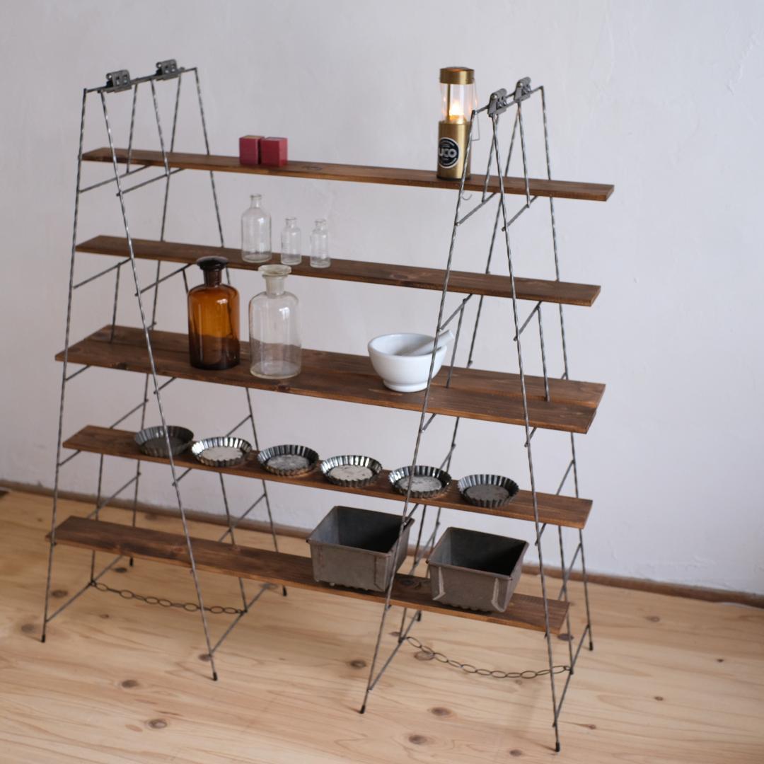 無骨なアイアン脚2点1セット Ｍ　飾り棚　イベント什器 シェルフ