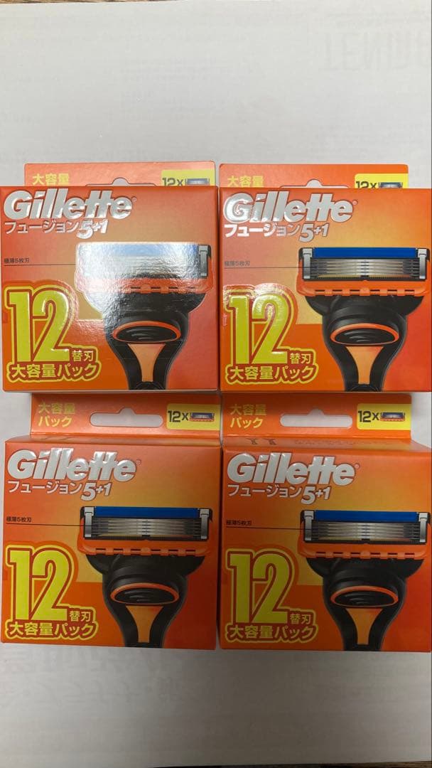 Gillette　ジレット フュージョン 髭剃り カミソリ 48個 大容量