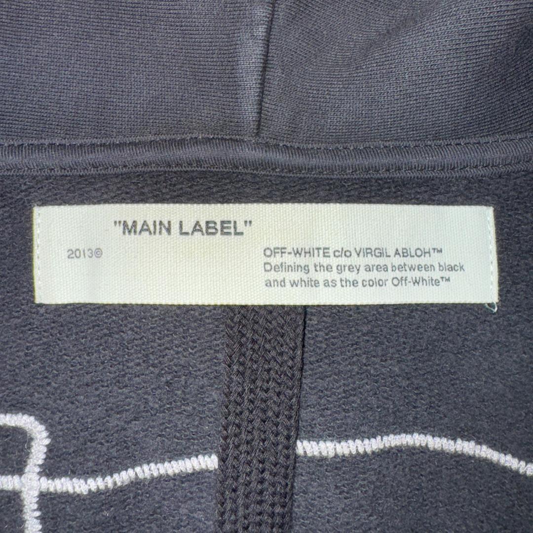 【入手困難モデル☆即完売】オフホワイト クロスアロー刺繍 フルジップパーカー