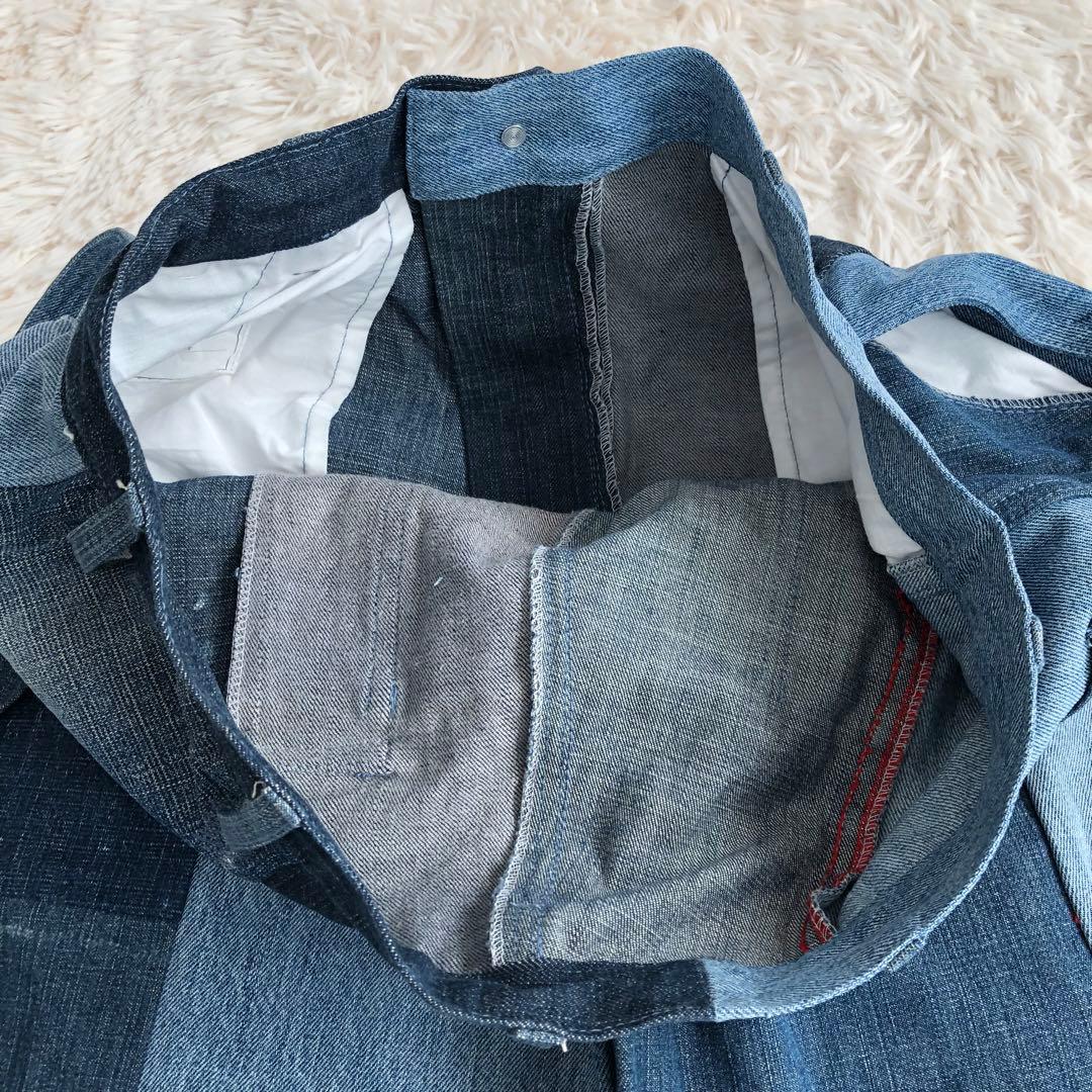 MR.REMAKE MAN.　ダメージ加工パッチワークデニムパンツ再構築リメイク