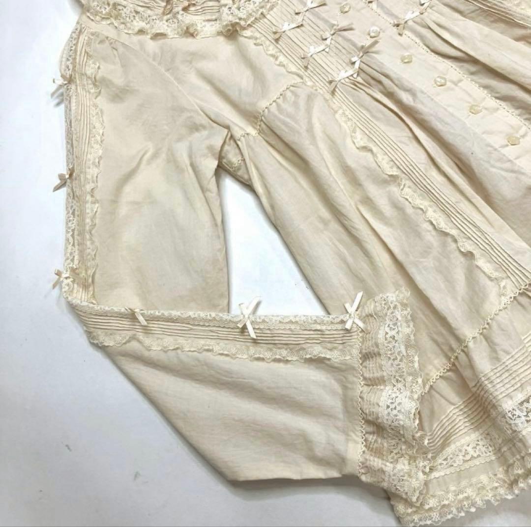 ピンクハウス 生成 レース使い 豪華綿ローンブラウス