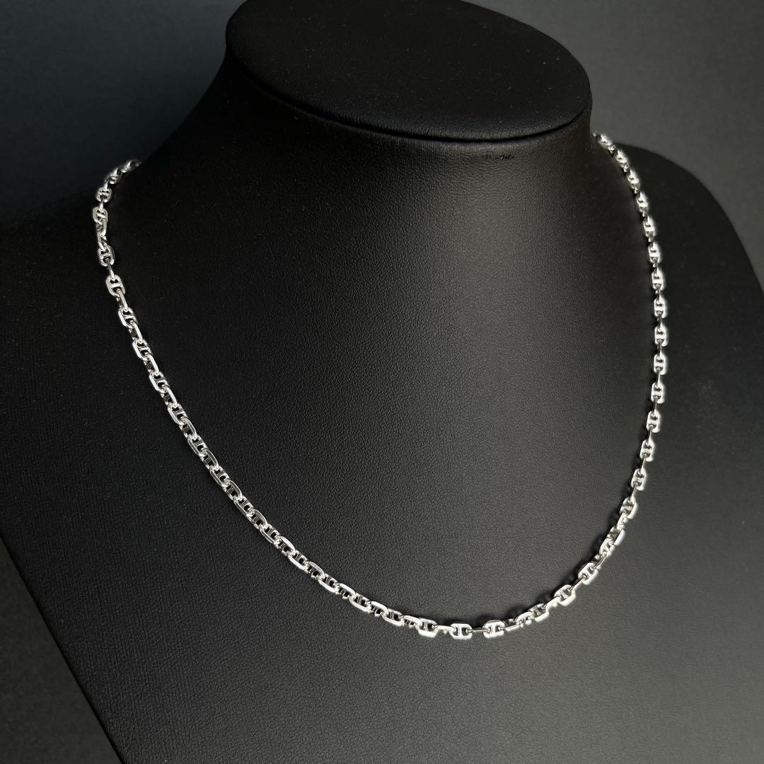シルバー925 アンカーチェーン マリーナチェーン ネックレス 50cm3mm