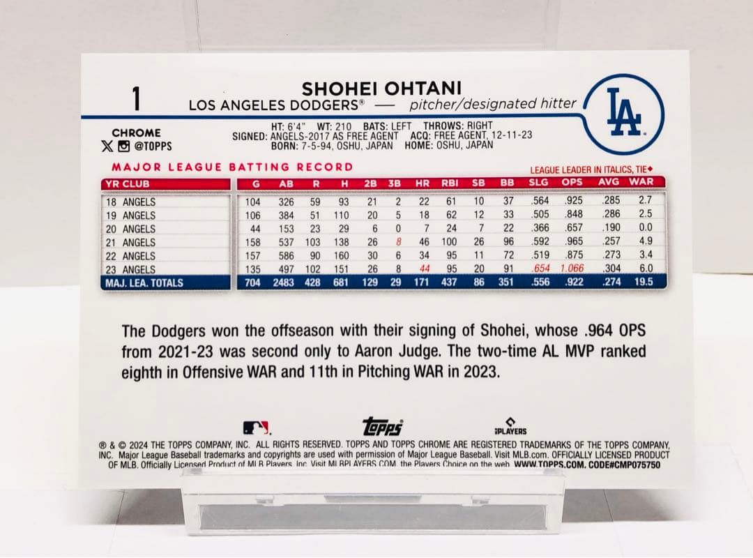 大谷翔平 2024 Topps Image Variation SP #1