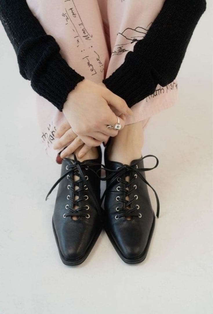 靴 Knuth Marf lace up pointed toe pumps