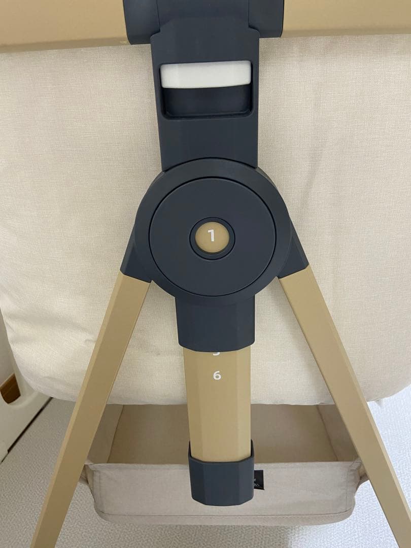 HZDMJ ベージュ ベビーベッド 高さ調整機能付き