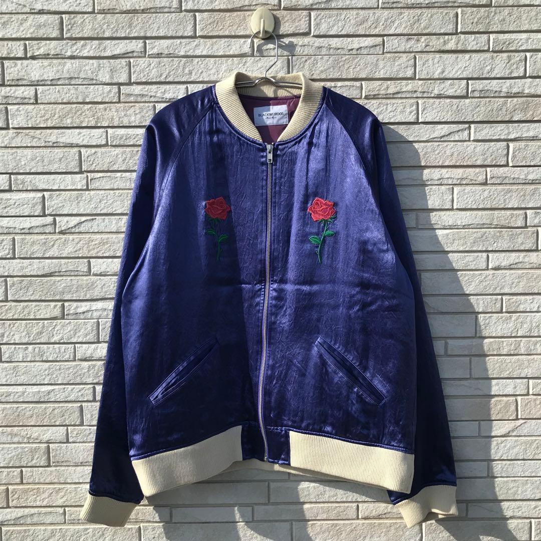 ブラックウィドー　スカジャン　L　パープル