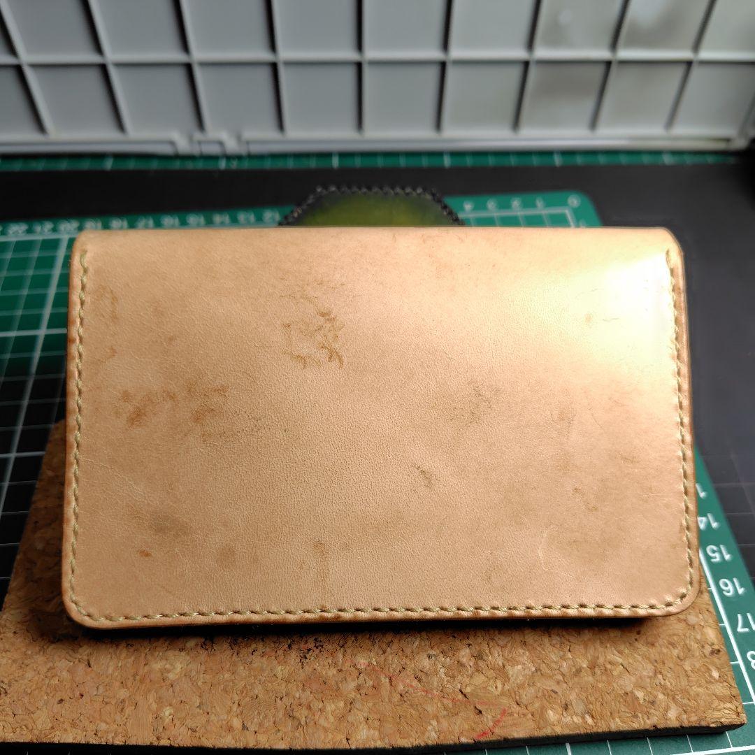 ハンドメイド　牛ヌメ革　ミドルトラッカーズウォレット
