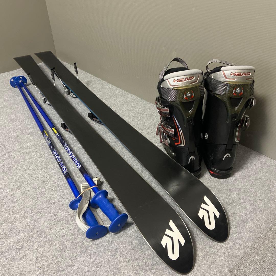 ★メンテナンス済　大人スキーセット　板163cm ブーツ27cm