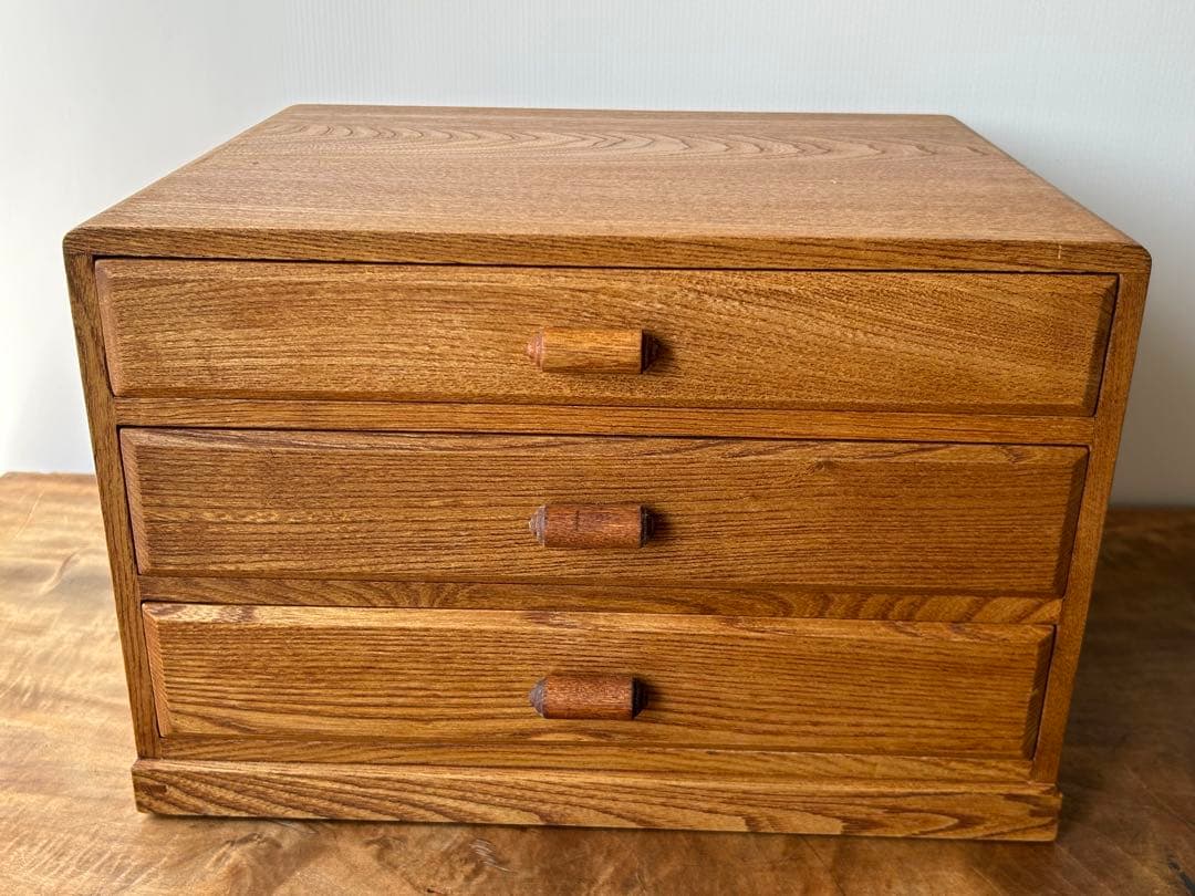 ヴィンテージ　3杯小引き出し　レターケース　古道具　ドロワー　抽斗 収納
